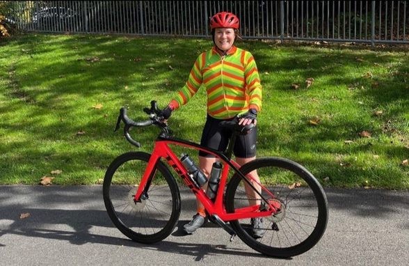 Lauren with her bike