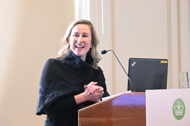 At the meeting, Jessica Prata, Assistant Vice President for Columbia University’s Office of Sustainability welcomed attendees and shared updates on Columbia’s own progress towards decarbonization.