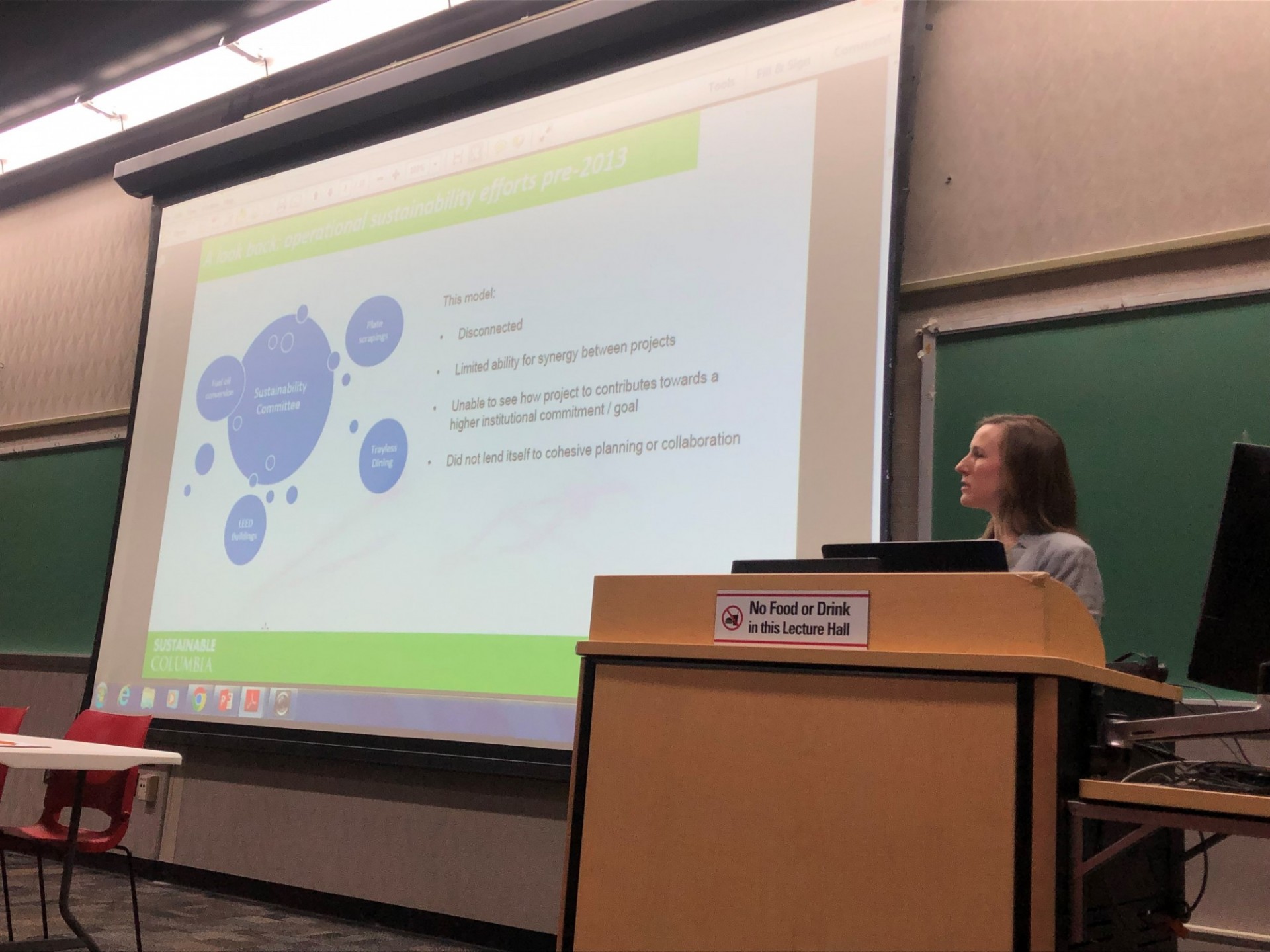Jessica Prata, Assistant Vice President of the Office of Sustainability at Columbia addressed ways to set sustainability goals for universities.