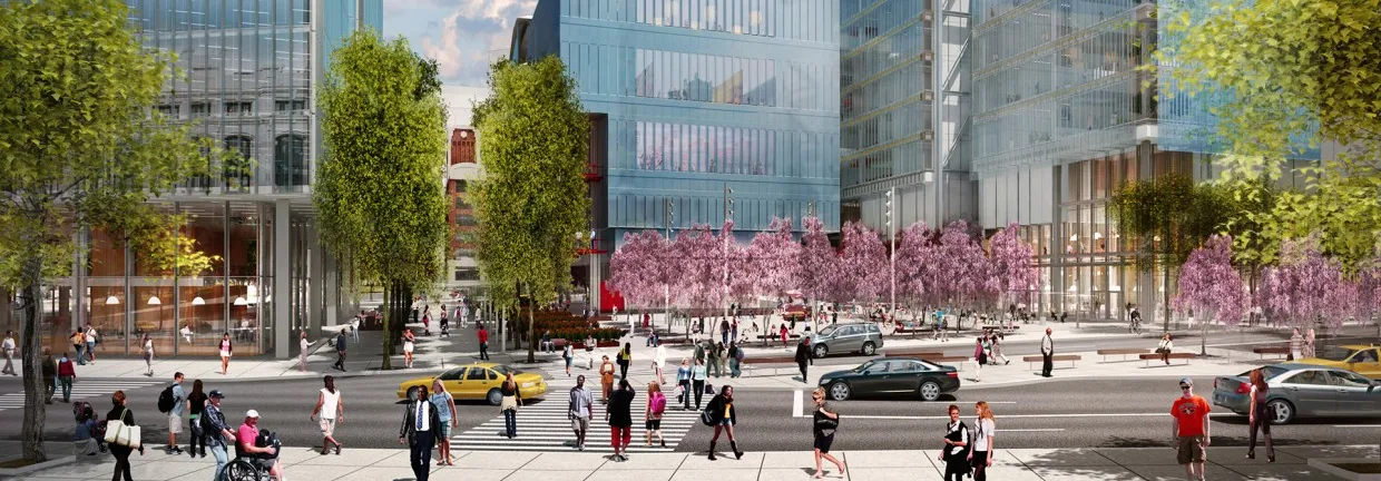 Model of what Columbia University's sustainable campus at Manhattanville will look like once completed.
