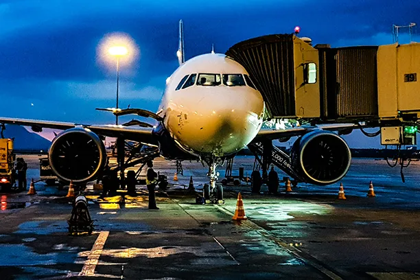 Airplane on the runway