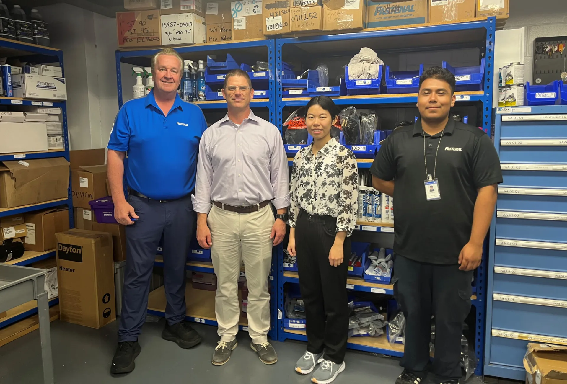 Ting-Ting Chou with Fastenal representatives