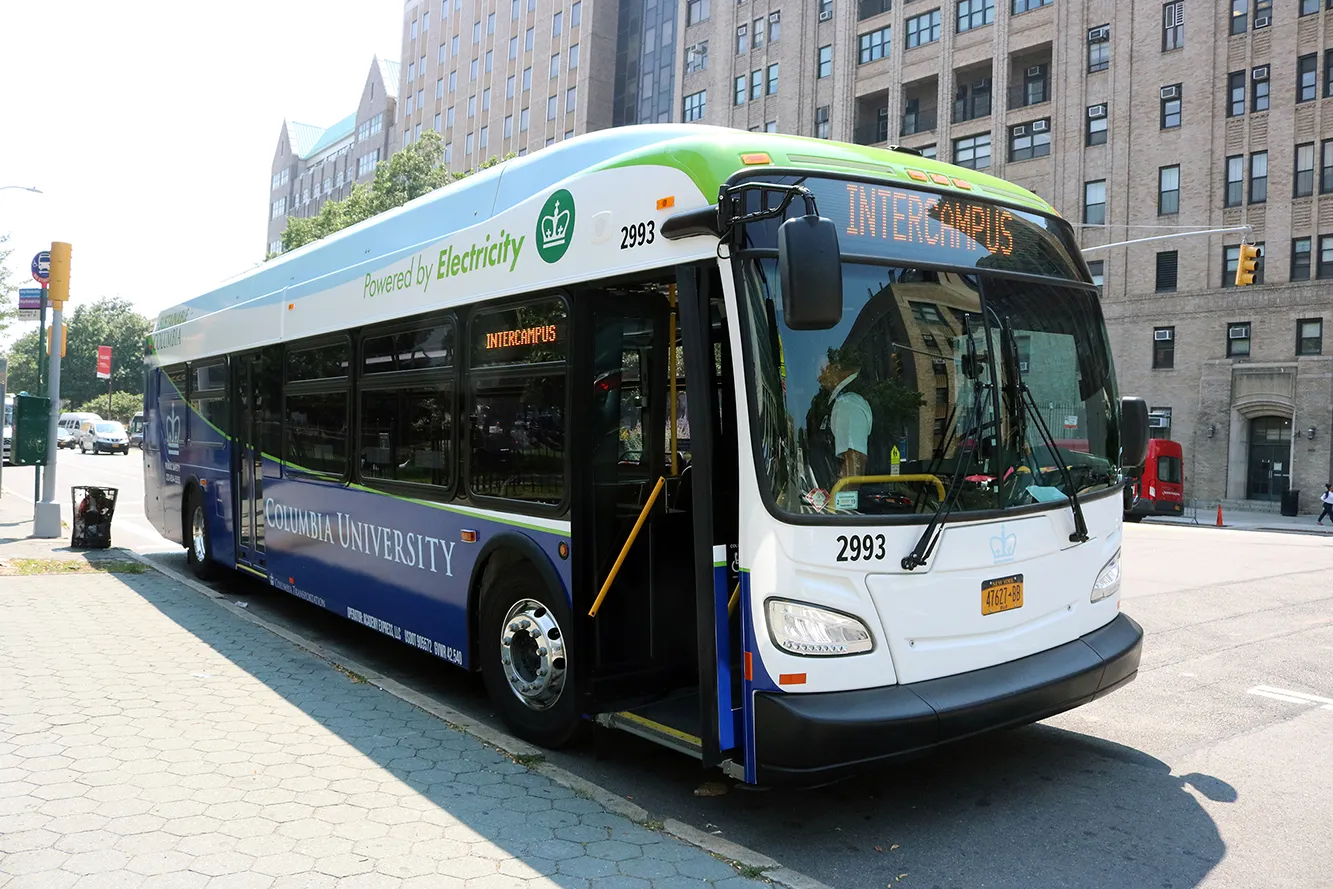 Electric bus in service