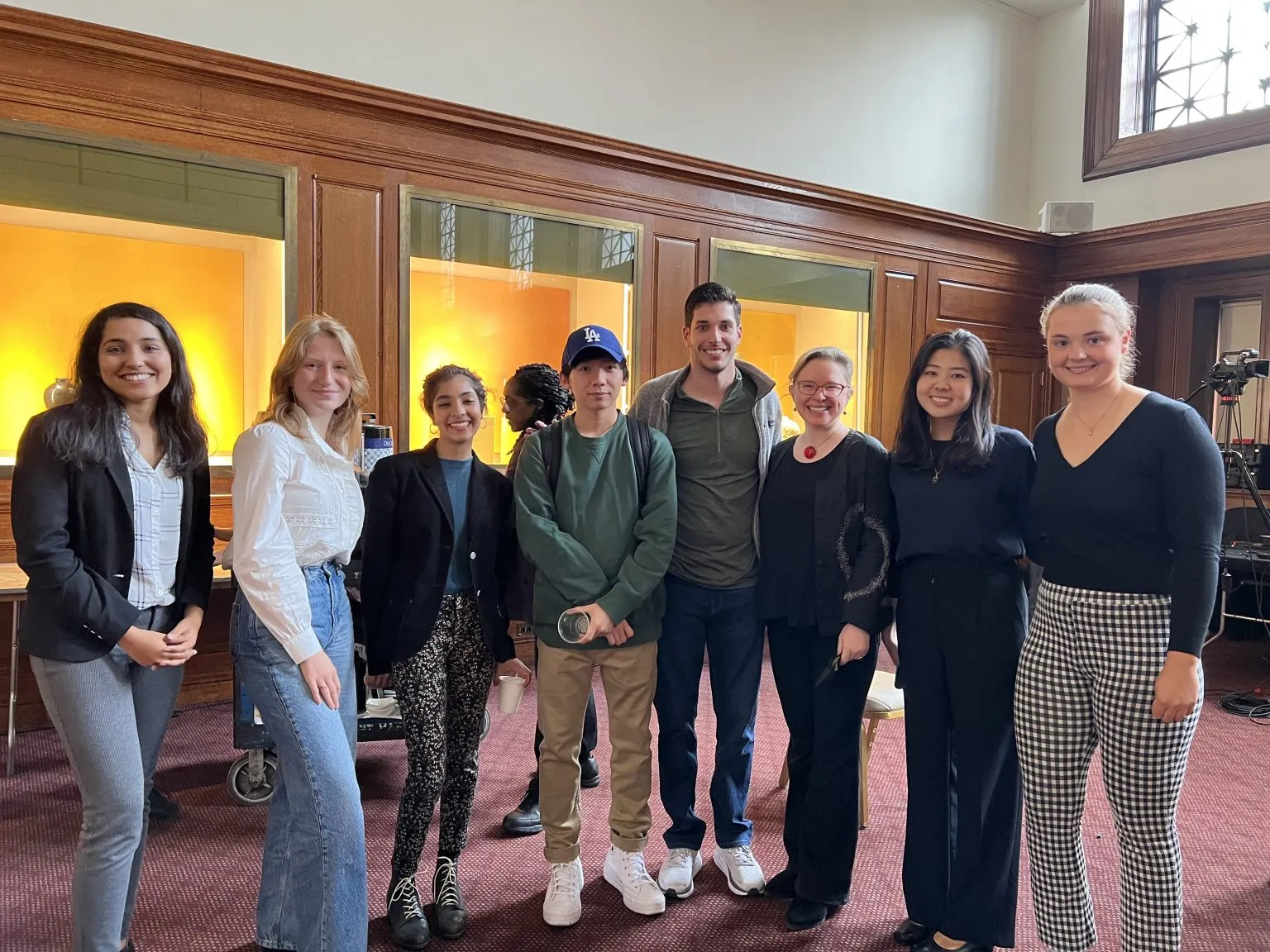 The “Columbia Intercampus Shuttle” team gathered for a picture after presenting their findings.