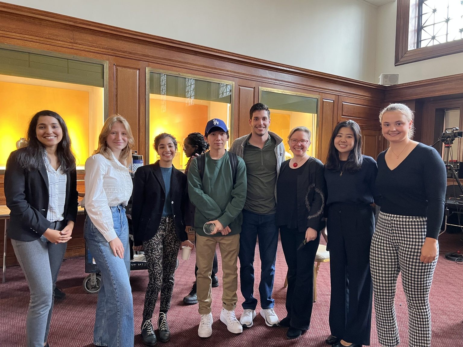 The “Columbia Intercampus Shuttle” team gathered for a picture after presenting their findings.