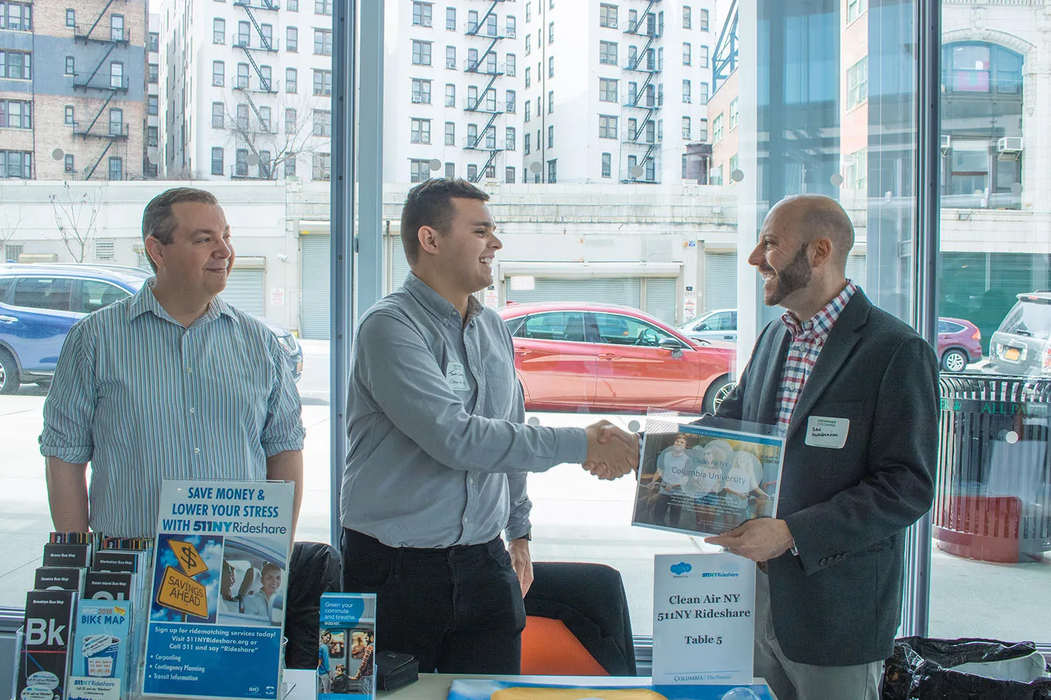 Dan Allalemdjian accepts Clean Air NY partner award on behalf of Columbia