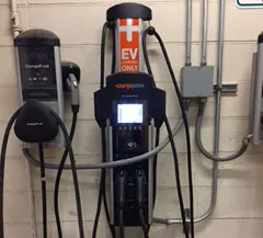 Close-up of charging station