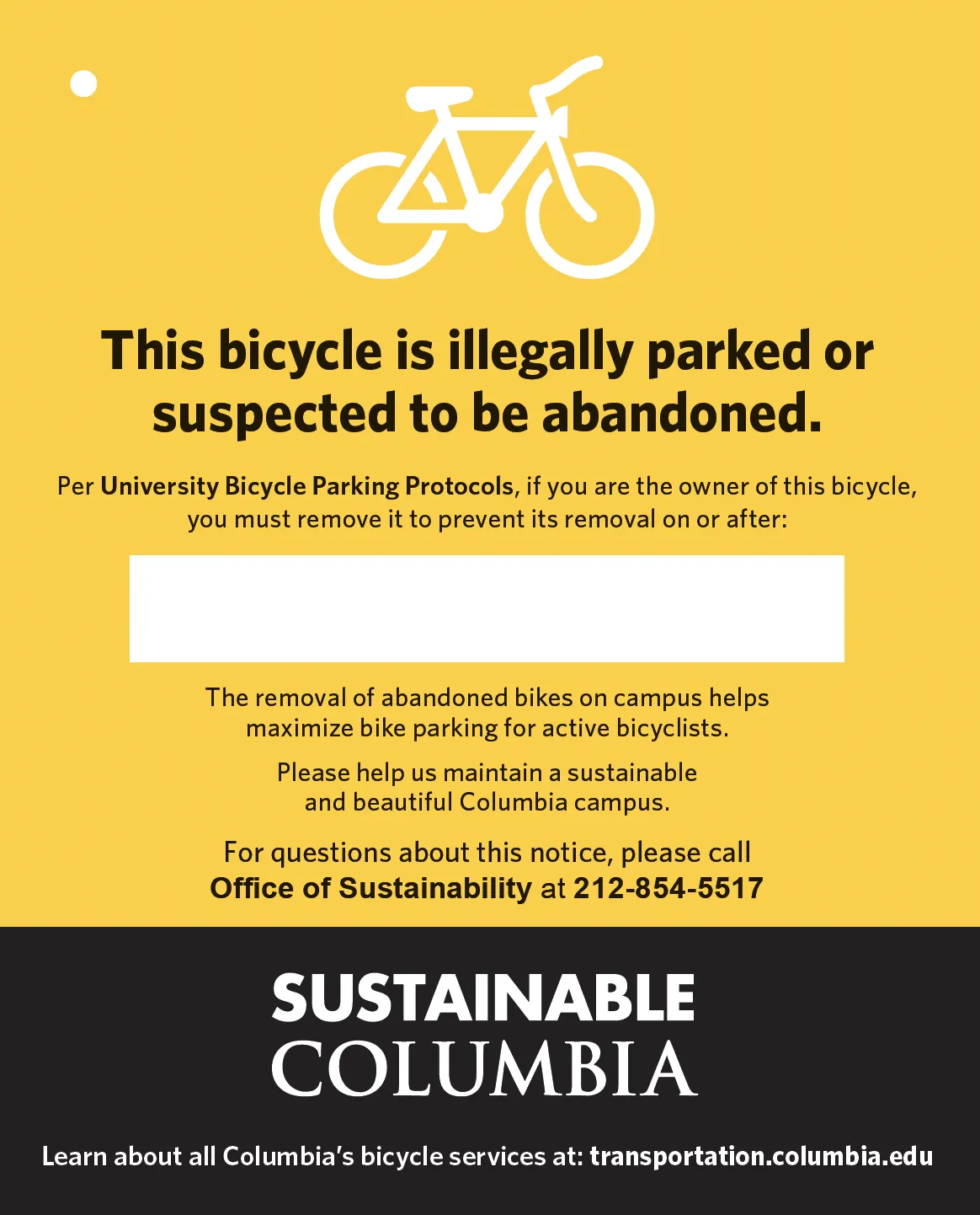 Bike enlcosure poster