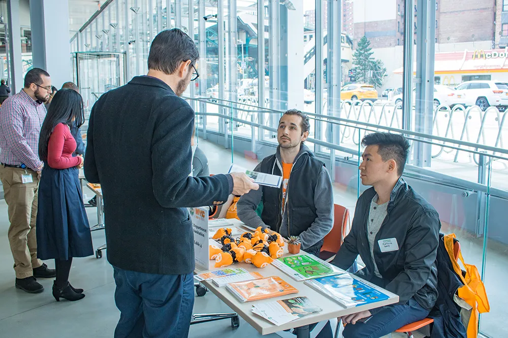 In 2019, Sustainable Columbia held a sustainable vendor fair in the Lee C. Bollinger Forum during Earth Week.